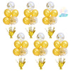 6 Set Gold Table Centerpiece Balloons Stand Kit With Gold And Confetti Balloons For Birthday Party Graduation Baby Shower Wedding Bridal Shower Prom Table Decorations