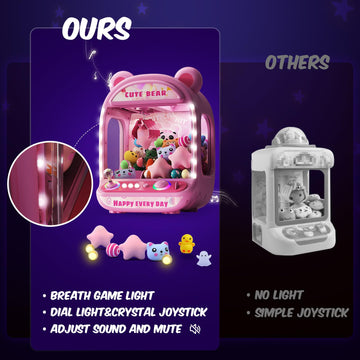 Skirfy Claw Machines For Kids,Unicorns Toys For Girls Age 6+,Kids Arcade Games Mini Vending Machine With Squishy Toy Candy Dispe