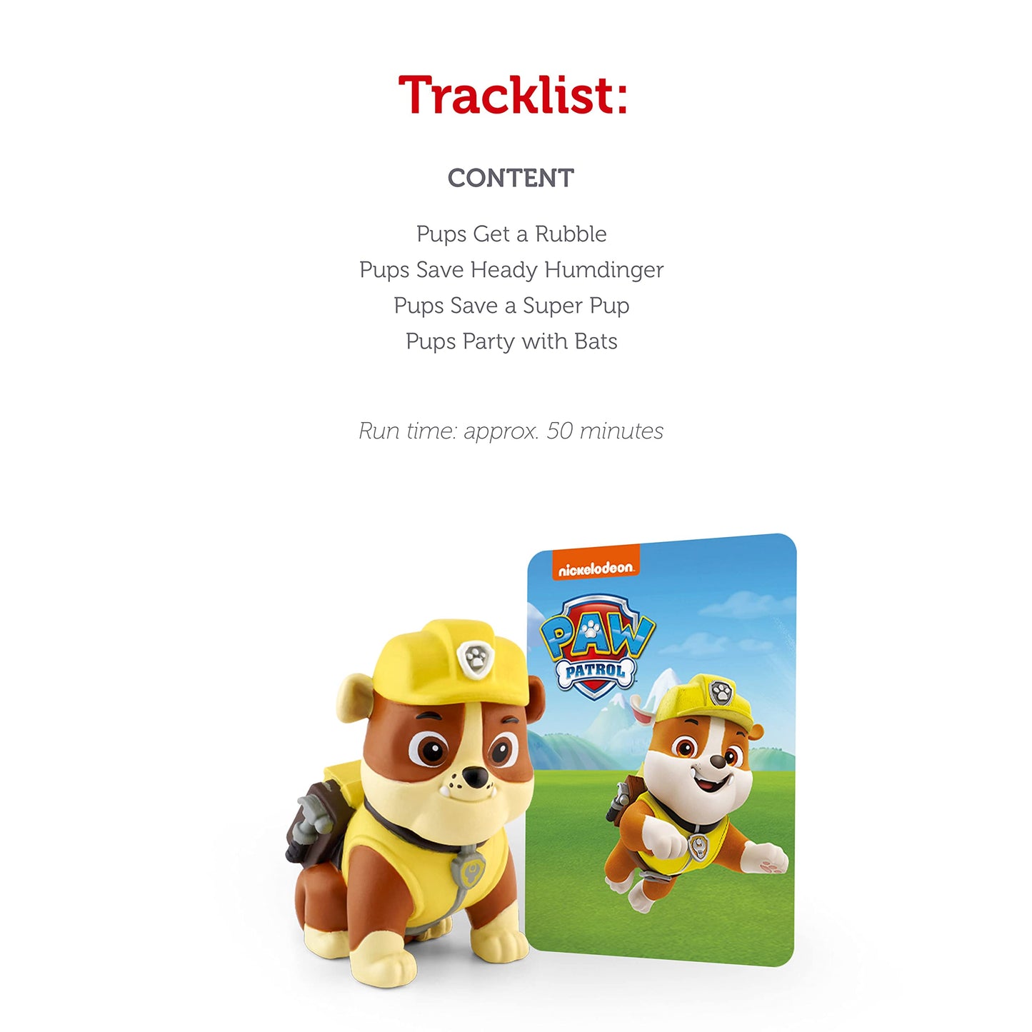Tonies Rubble Audio Play Character From Paw Patrol