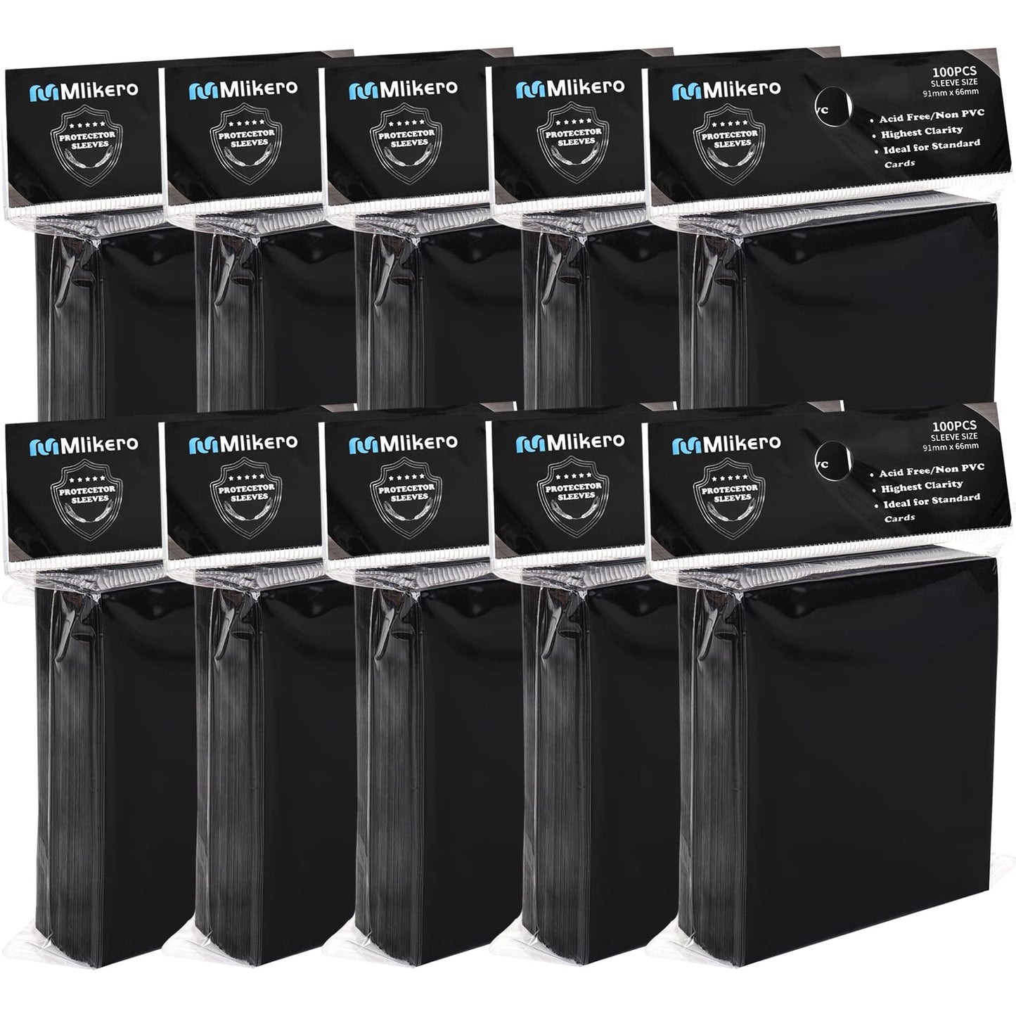1000 Counts Black Card Sleeves, Matte Card Sleeves Deck Card Protectors, Trading Card Sleeves Fit For Mtg, Baseball Cards, Sports Cards, Game Cards