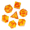 HDdais Cheese Dice Set Resin DND Dice Set, 7PCS Yellow Polyhedral Dice Set D&D for Dungeons and Dragons Role Playing Game and Ot