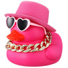 Honoson 6.89 Inches Giant Rubber Duck Funny Large Rubber Duck With Hat And Sunglasses Big Squeaky Duckling Car Ornaments Ducklin