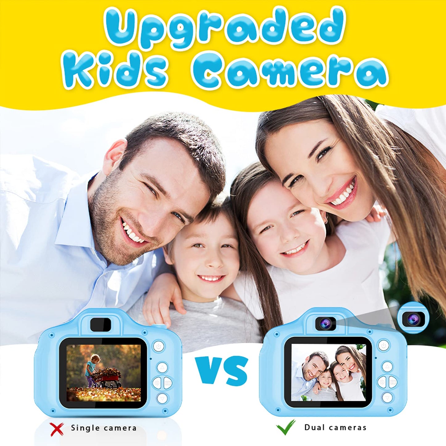 Dylanto Upgrade Kids Selfie Camera, Christmas Birthday Gifts For Age 3-8, Kids Digital Cameras With Hd Video,Portable Kids Camer