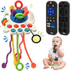 Aituitui Sensory Montessori Baby Teething Toys, Silicone Remote Control Teether Toddler Travel Toys For 3 6 9 18 Months, Educational Learning Toys For Infant Newborn Boy Girl Birthday Gifts
