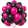 Balloons Black And Hot Pink, 50Pcs Hot Pink Black Balloon Arch Kit, Hot Pink Latex Balloons For Birthday Decoration Wedding Baby