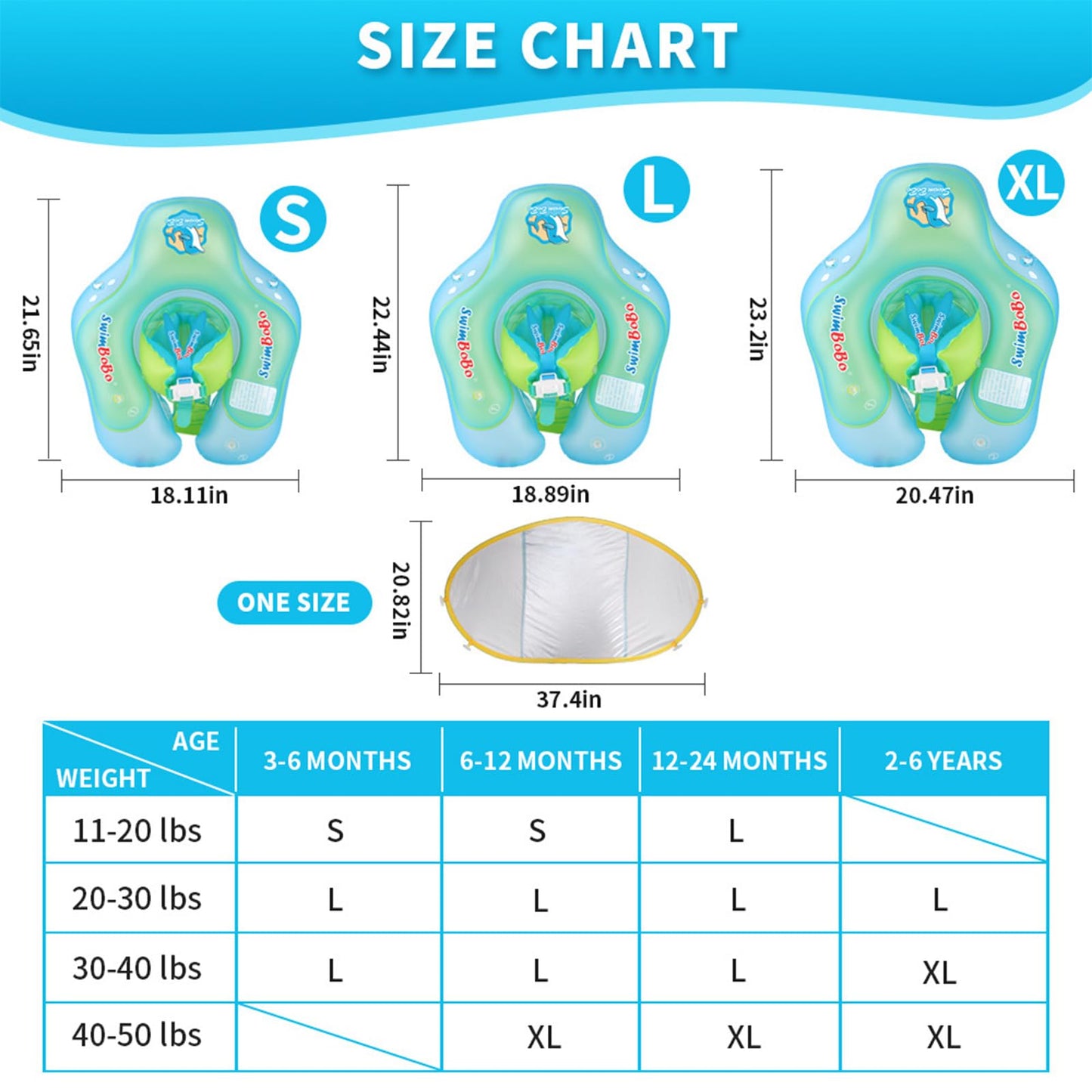 Baby Pool Float With Canopy Infant Pool Float For Swim Baby Float With Upf50+ Sun Protection Canopy Baby Swimming Floaties For 3