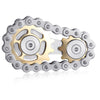 Gatwey Sprockets Chain Fidget Toys Metal Sensory Bike Chain Gears Fidgets Spinner For Adults Edc Novelty Toy Pack Pocket Size For Anxiety Relieve Boredom Adhd Autism (Gold Plating Sprockets)