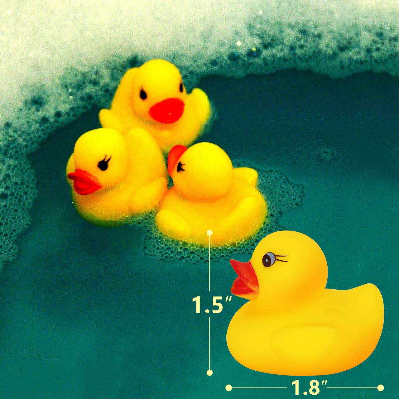 Novelty Place 12Pcs Assorted Rubber Duck Float Ducky Baby Bath Shower Toy - Colorful Mini Bath Duckies For Toddlers And Kids | Birthday Gift, Party Favor, Bathtub Decoration
