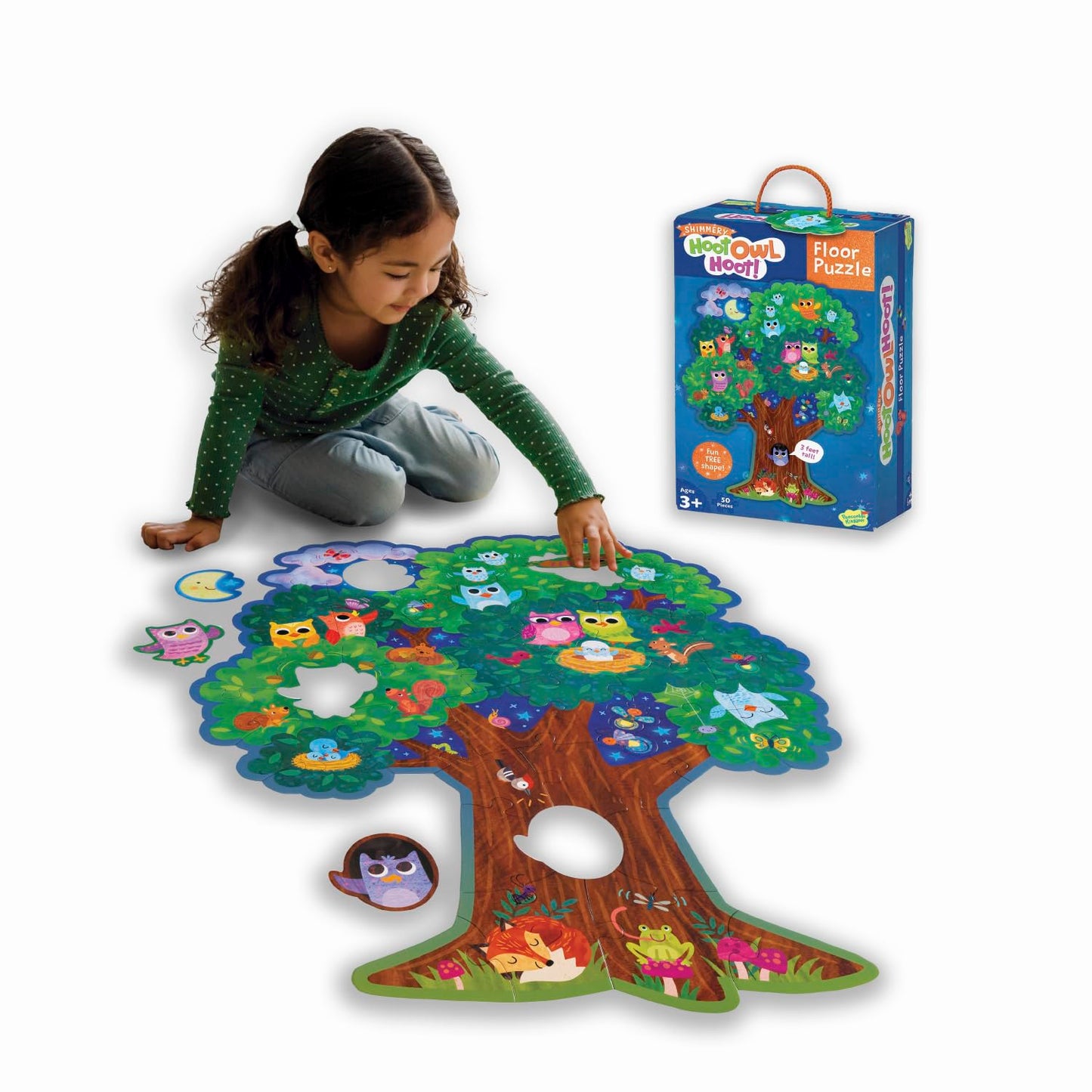 Peaceable Kingdom Hoot Owl Hoot Floor Puzzle – Giant Floor Puzzle For Kids Ages 5 & Up – Great For Classrooms