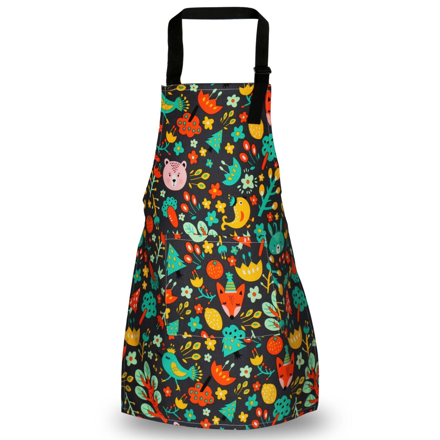 Children Chef Aprons, Pure Cotton Kids Aprons With Adjustable Neck Strap And Pocket Black Children Artists Aprons For Boys And Girls Cooking Baking Painting Aprons In 2 Sizes (Black 1, S)