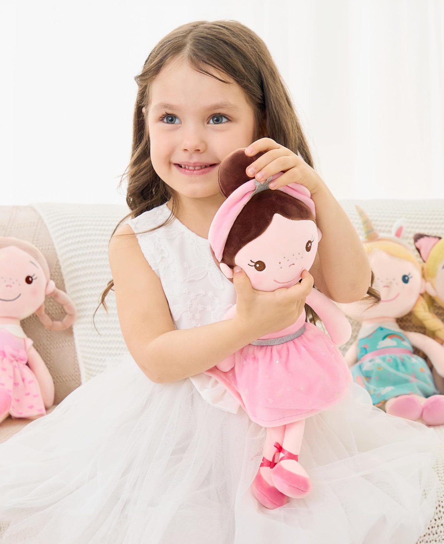 Gagaku Soft Baby Doll Toys (16''), My First Baby Rag Doll For 1 Year Old Girl Birthday Gift,Christmas Plush Toys Gift For Toddler Kids Infants - Ballet Girl