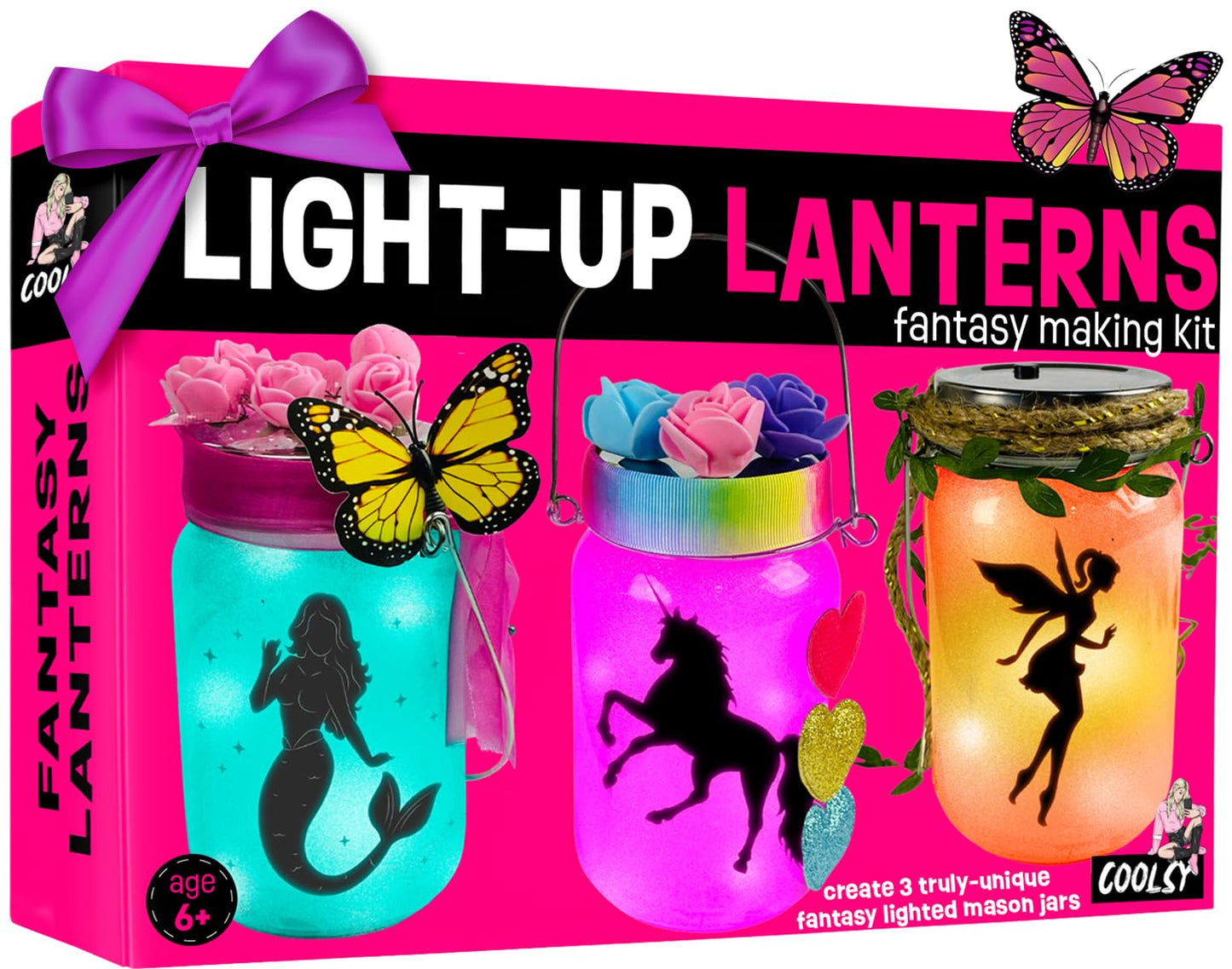 Light-up Unicorn Fairy & Mermaid Lanterns Craft Kit - Christmas Gifts for 8 9 10 11 12 Year Old Girls - Creative Art Girl Toys 8