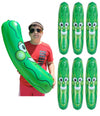 Zuga Land Giant Jumbo 36'' Green Inflatable Smiling Pickle Head (3 Feet) Vinyl. Blow Up Face Beach Pool Float Noodle Gag Prank J