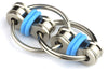 Tom'S Fidgets Original Flippy Chain Fidget Toy - Perfect For Adhd, Anxiety, And Autism - Bike Chain Fidget Stress Reducer For Adults And Kids (Double Blue)