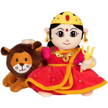 PandaS Box Mantra Chanting Devi Durga (26 Cm) | Musical Soft Plush Toy | Best Gift For Infants, Toddlers & Babies