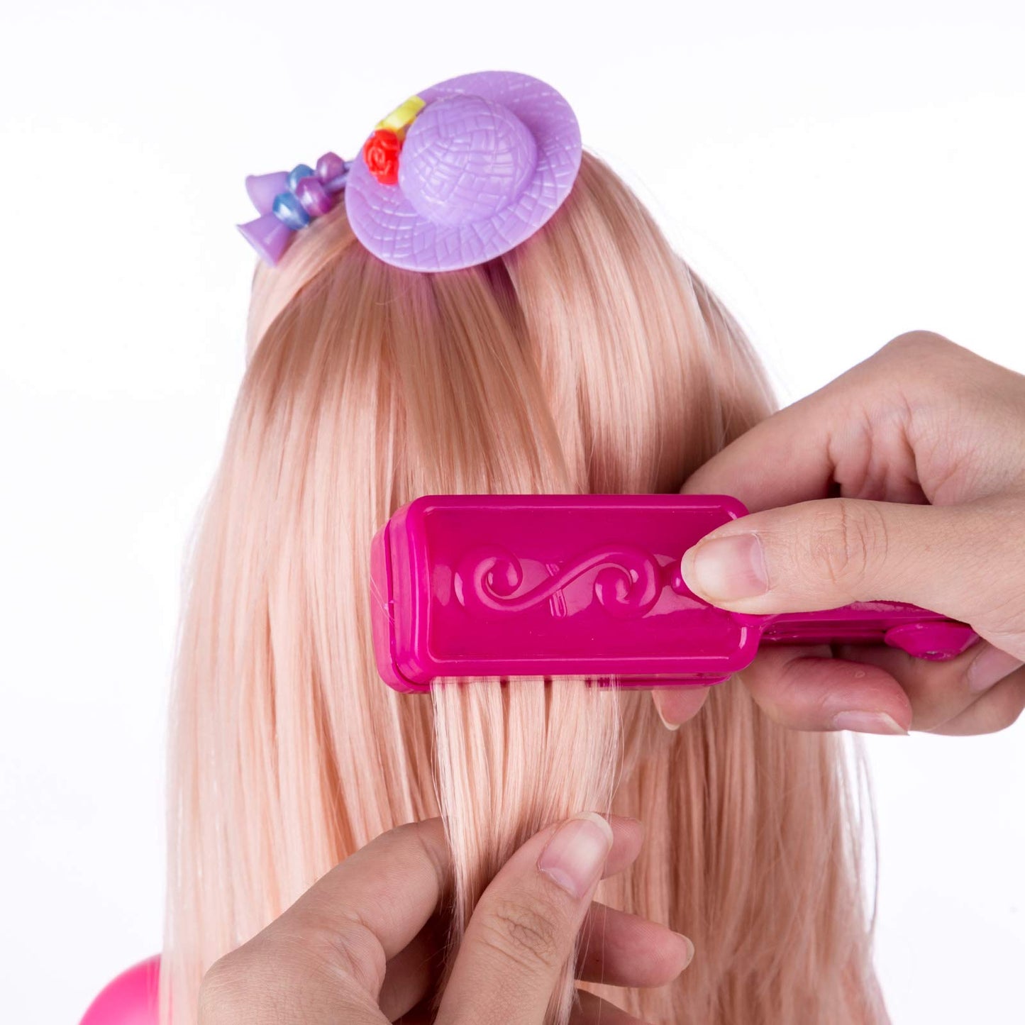 Konhaovf Styling Head Doll For Girls' Hair And Makeup Practice With Accessories And Hair Dryer (Style A)