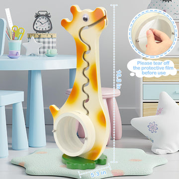 Aorcmitn Wooden Giraffe Piggy Bank Boalord For Boys Kids Girls Clear Big Belly Animal Coin Bank For Toddler Real Money Toy