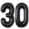 Black 30 Number Balloons Giant Jumbo Number 30 Foil Mylar Balloons For Women Men 30Th Birthday Party Supplies 30 Anniversary Eve