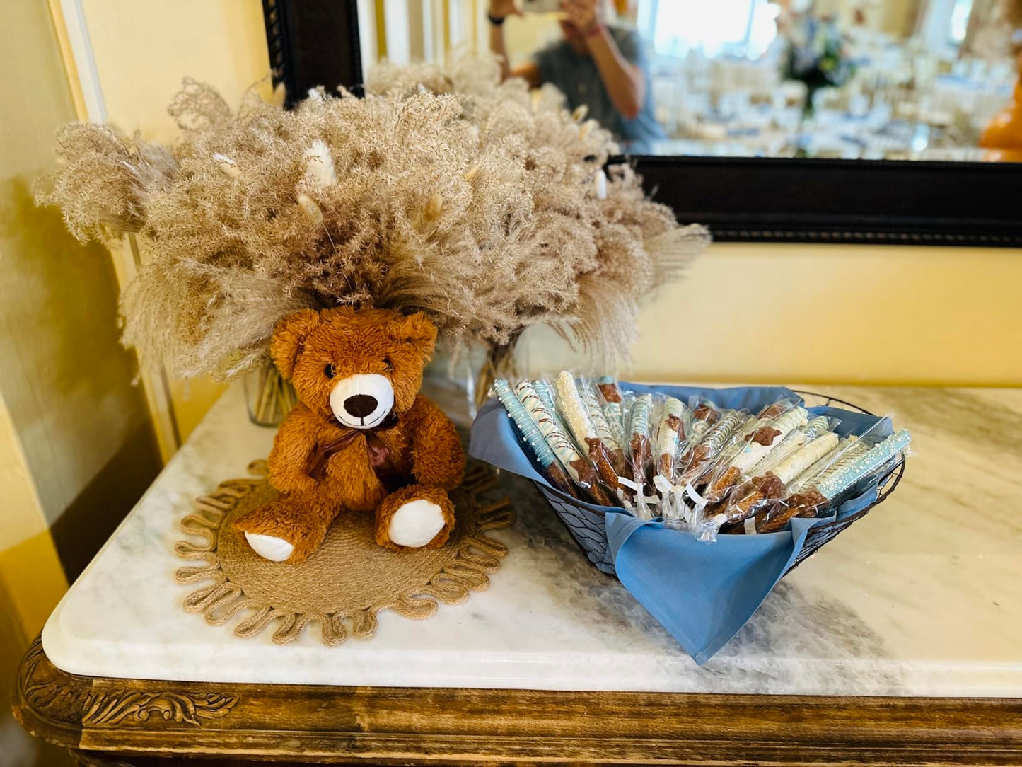 Lelelong 12 Pack Teddy Bears Bulk 13.5 Inch Small Teddy Bear Stuffed Bears For Baby Shower Centerpiece Decorations For Christmas