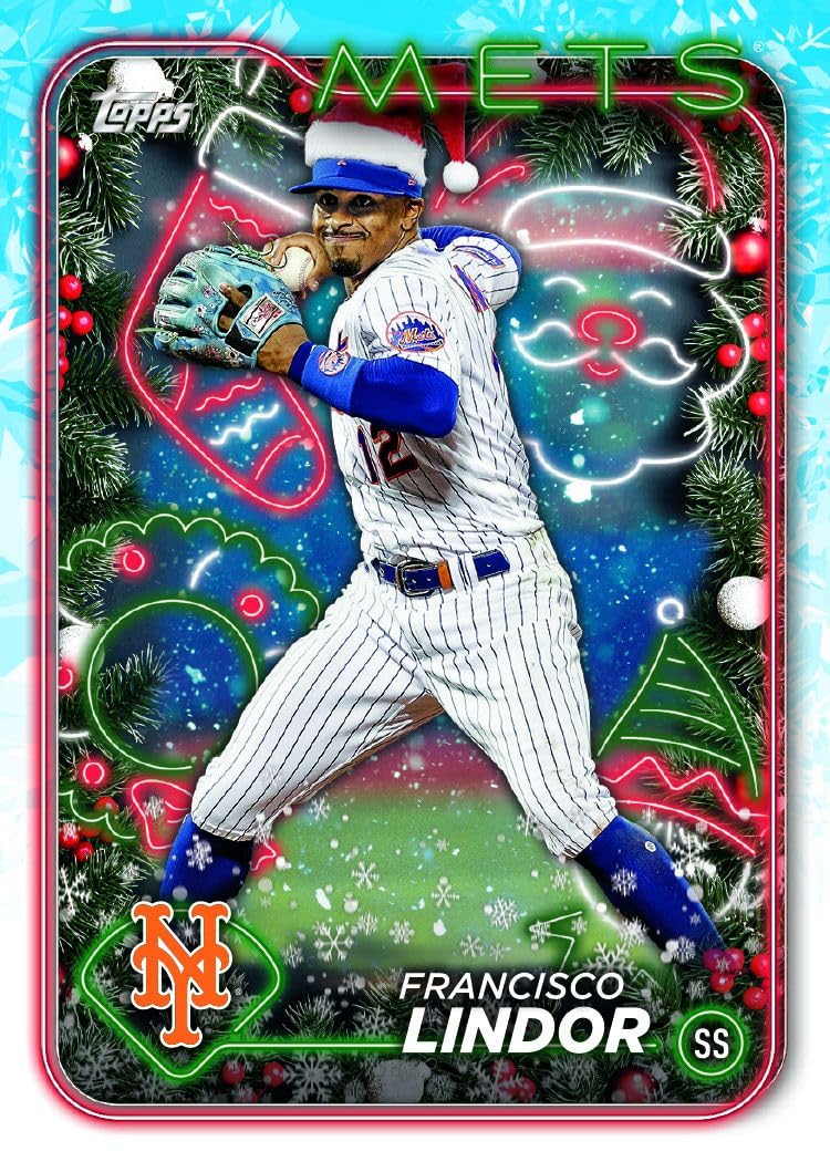 Topps 2024 Baseball Holiday Mega Box: Holiday-Themed Trading Cards, 100 Pieces