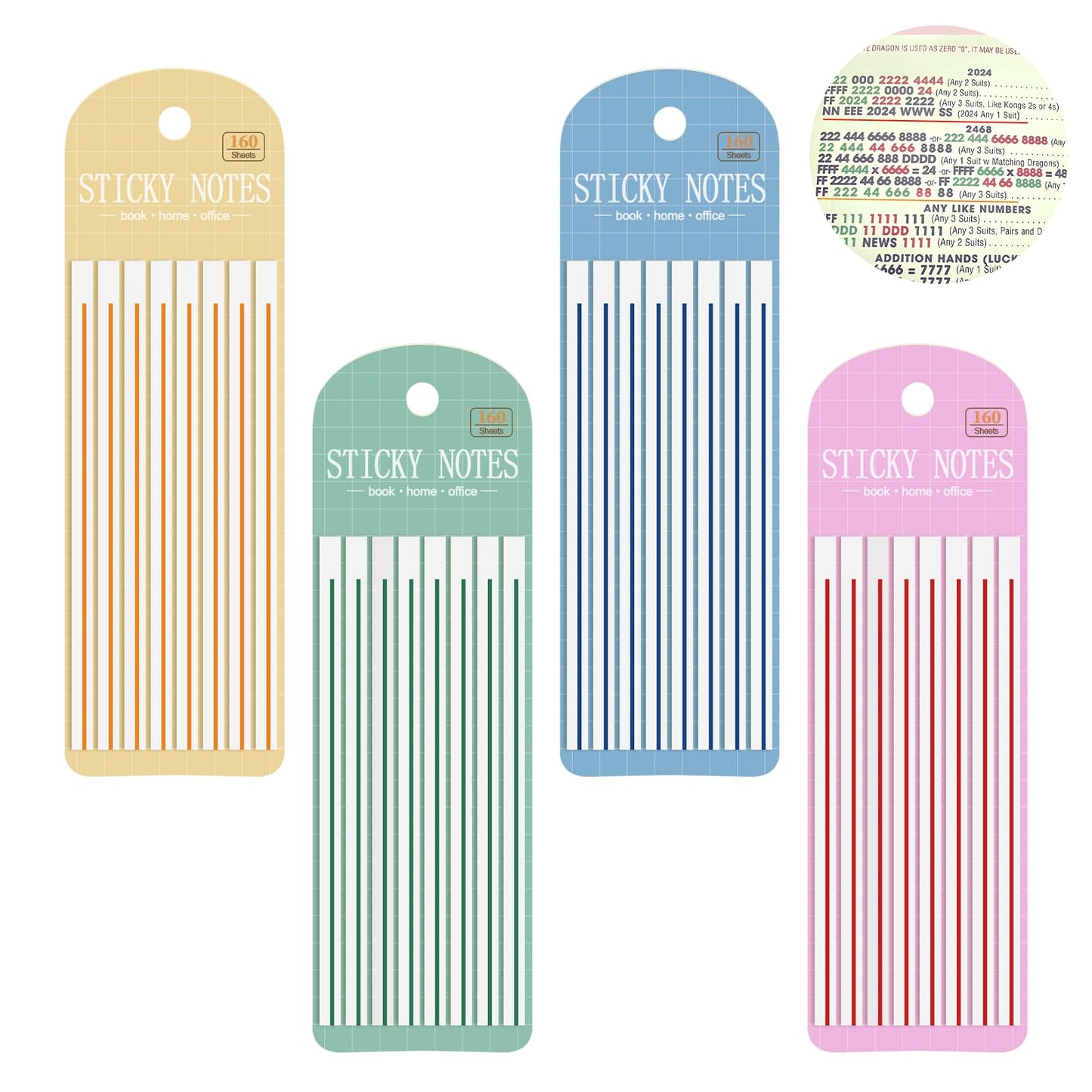Mxfiv 640 Pcs Mahjong Card Line Guide, Mahjong Booklet Reader For Helps Concentration, Mahjong Rules Helper, Mahjong Accessories