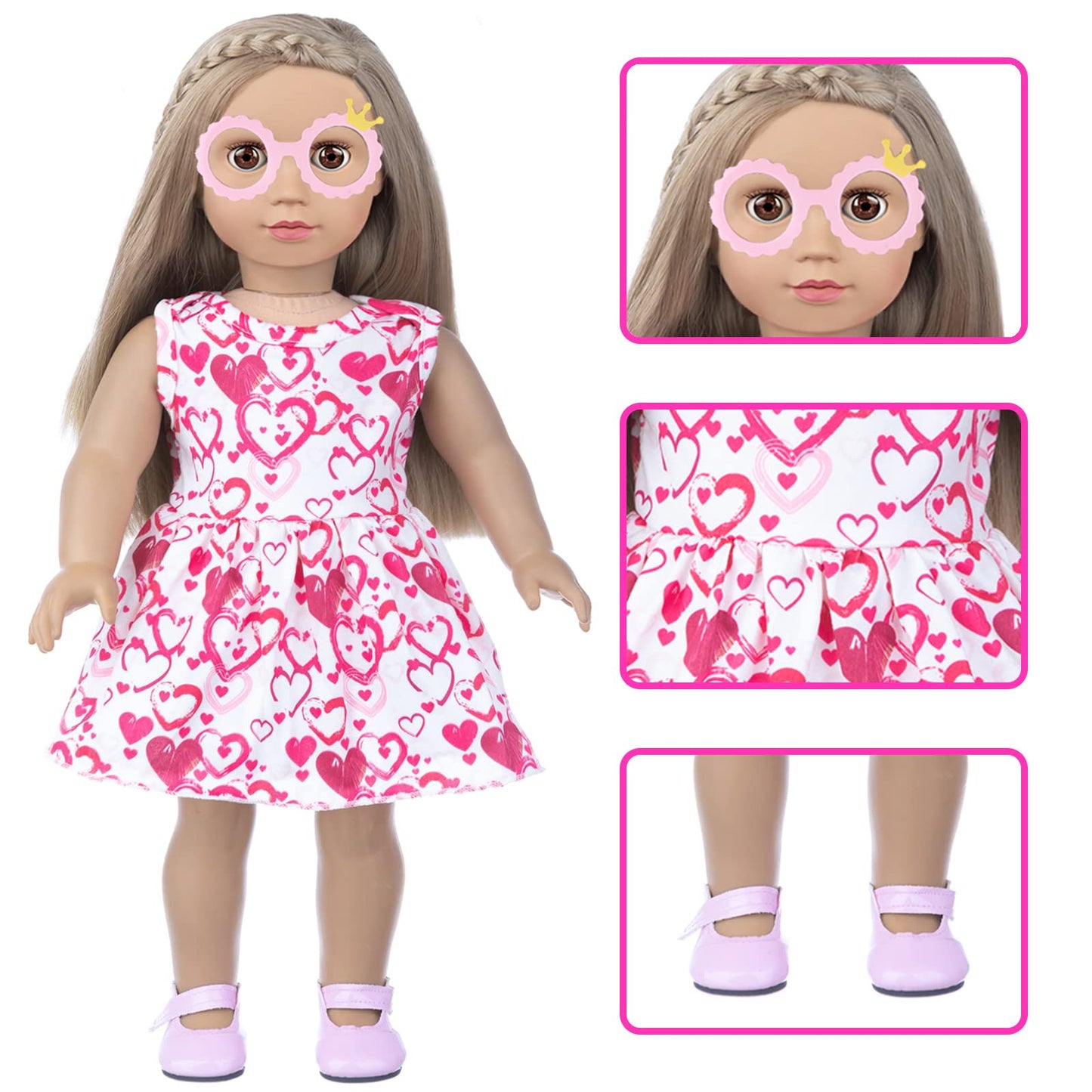 Bddoll Doll Clothes And Accessories School Supplies Playset For 18 Inch Girl Doll With Doll Clothes,School Bags, Student Cards,