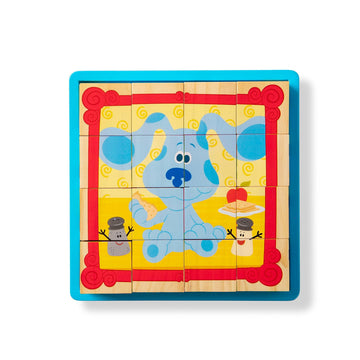 Melissa & Doug Wooden Cube Puzzle - 16 Pieces, Multi Color, Model 33007