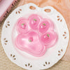 4.92 Inch Big Handmade Taba Cat Paw Squishy Toys Pink Clear Soft Squeeze Toy for Stress Relief Large Funny Sensory Fidget Squishies Suitable for mature-themeds Kids