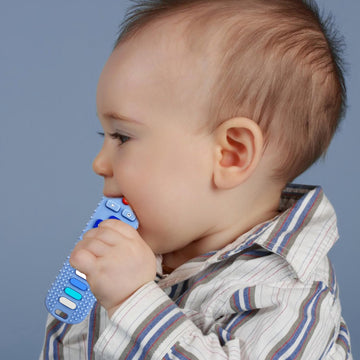 2PCS Baby Cell Phone Toy Infant Teething Sticks, Soft Silicone Baby Remote Control Shape Teethers Toys for Babies 36 Month(Black