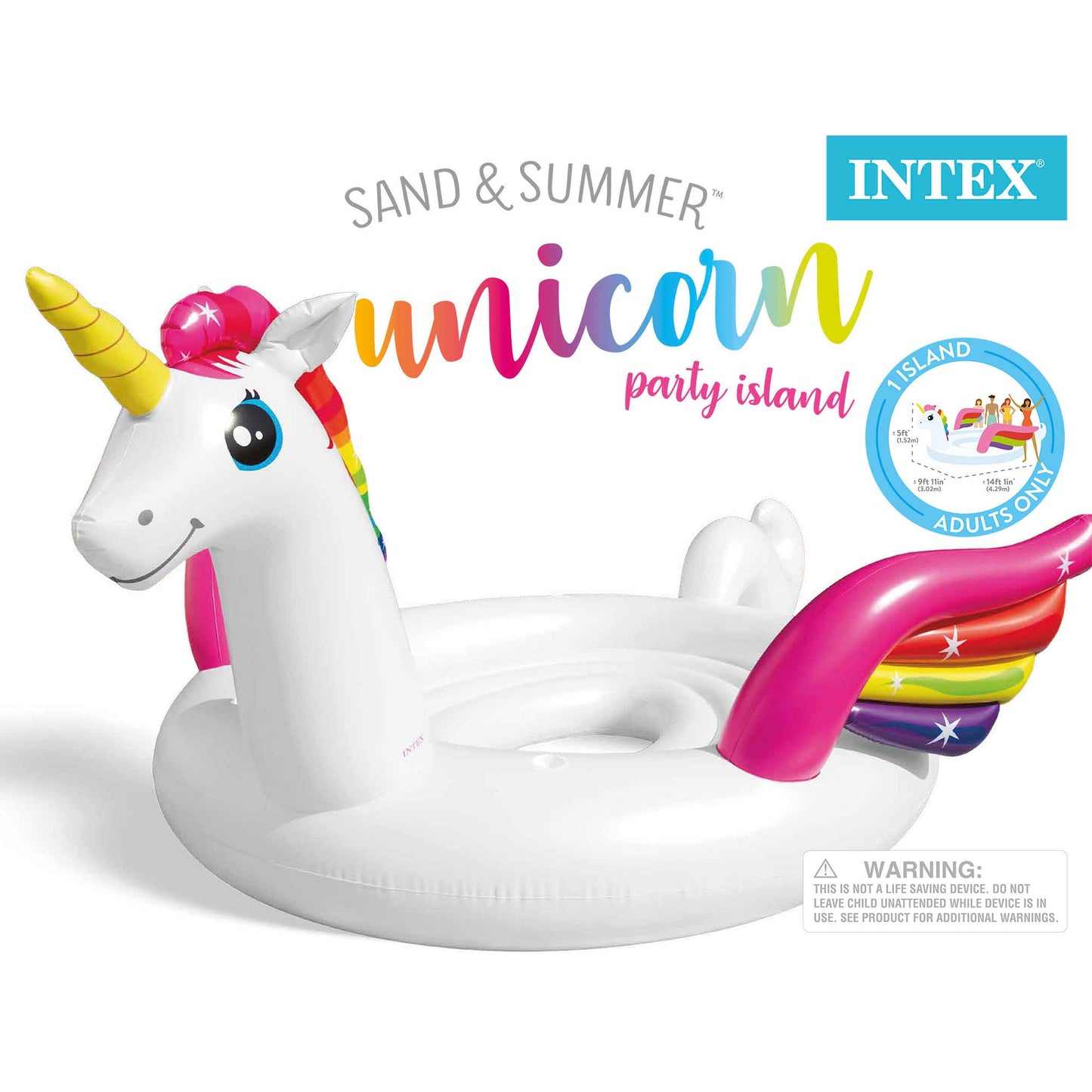 Intex Unicorn Party Island, Inflatable Island
