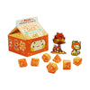 1985 Games Orange Kawaii Cat Dice Set - Milk Carton-Inspired Dice For Dnd | Ttrpgs & Tabletop Roleplaying