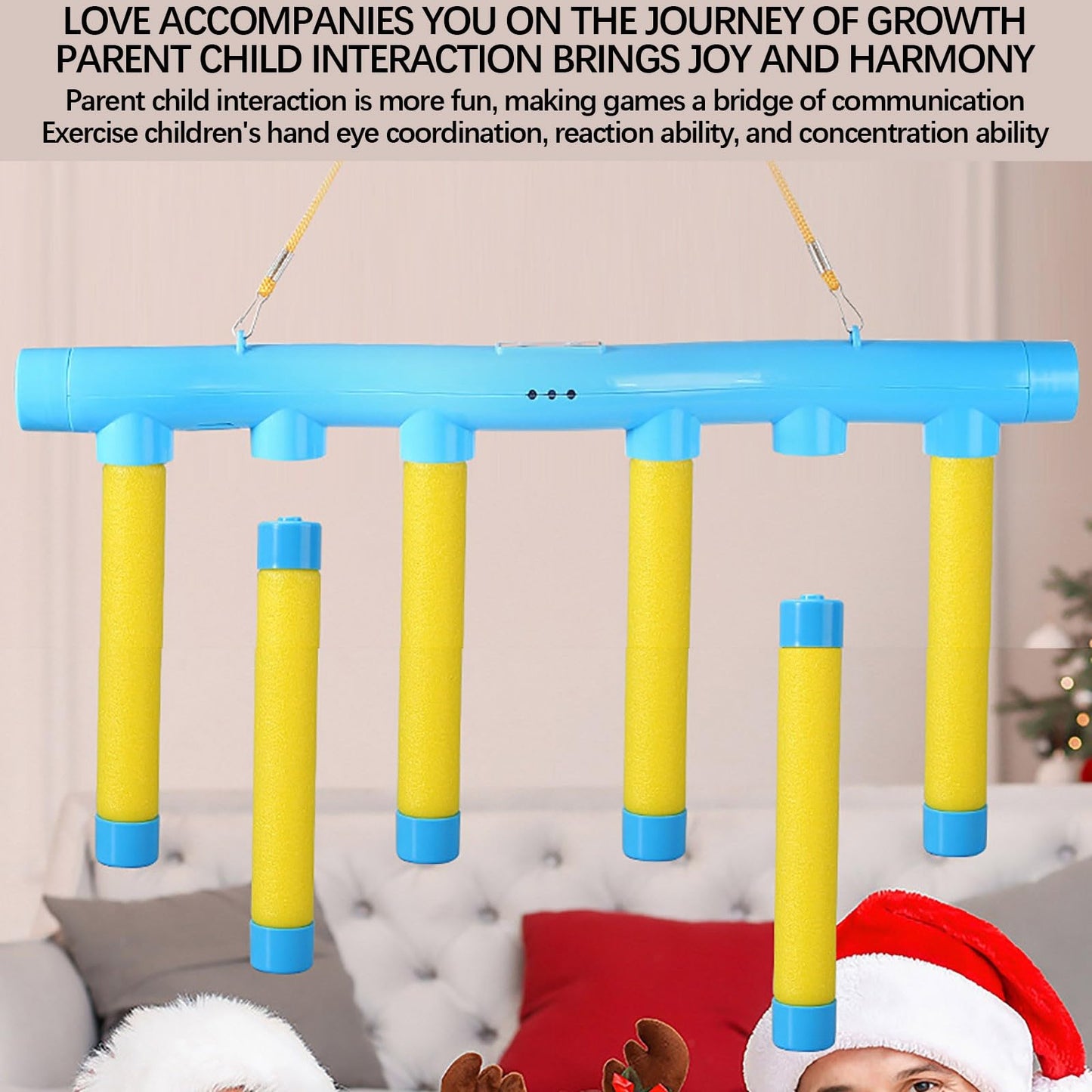 Catching Sticks Game - Reflex Challenge - Adjustable Speed Hand Eye Coordination Toys, Children'S Drop Stick Game (Yellow)