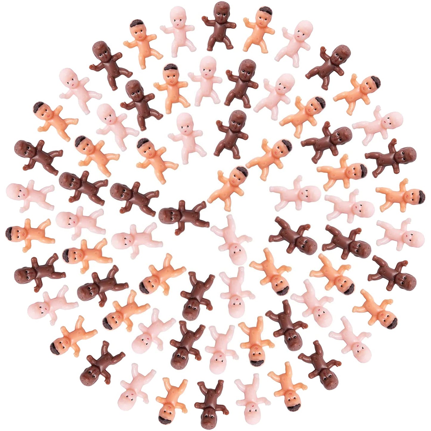 180 Pieces Mini Plastic Babies 1 Inch Baby Doll For Baby Shower Party Favors, Ice Cube Game, Party Decorations, Baby Bathing And Crafting