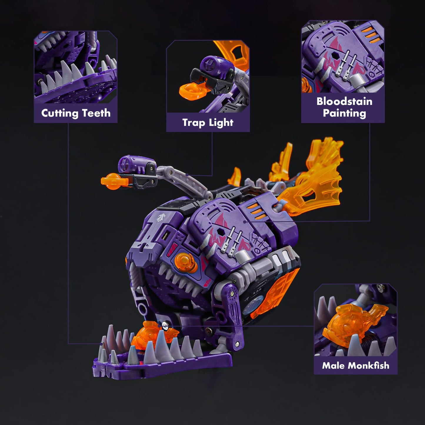 52Toys Deformation Toy Beastbox Series Bb-42Kr Kharon, Robot Deformation Toys For 8 Year Old Boy Gift, Fish Action Figures