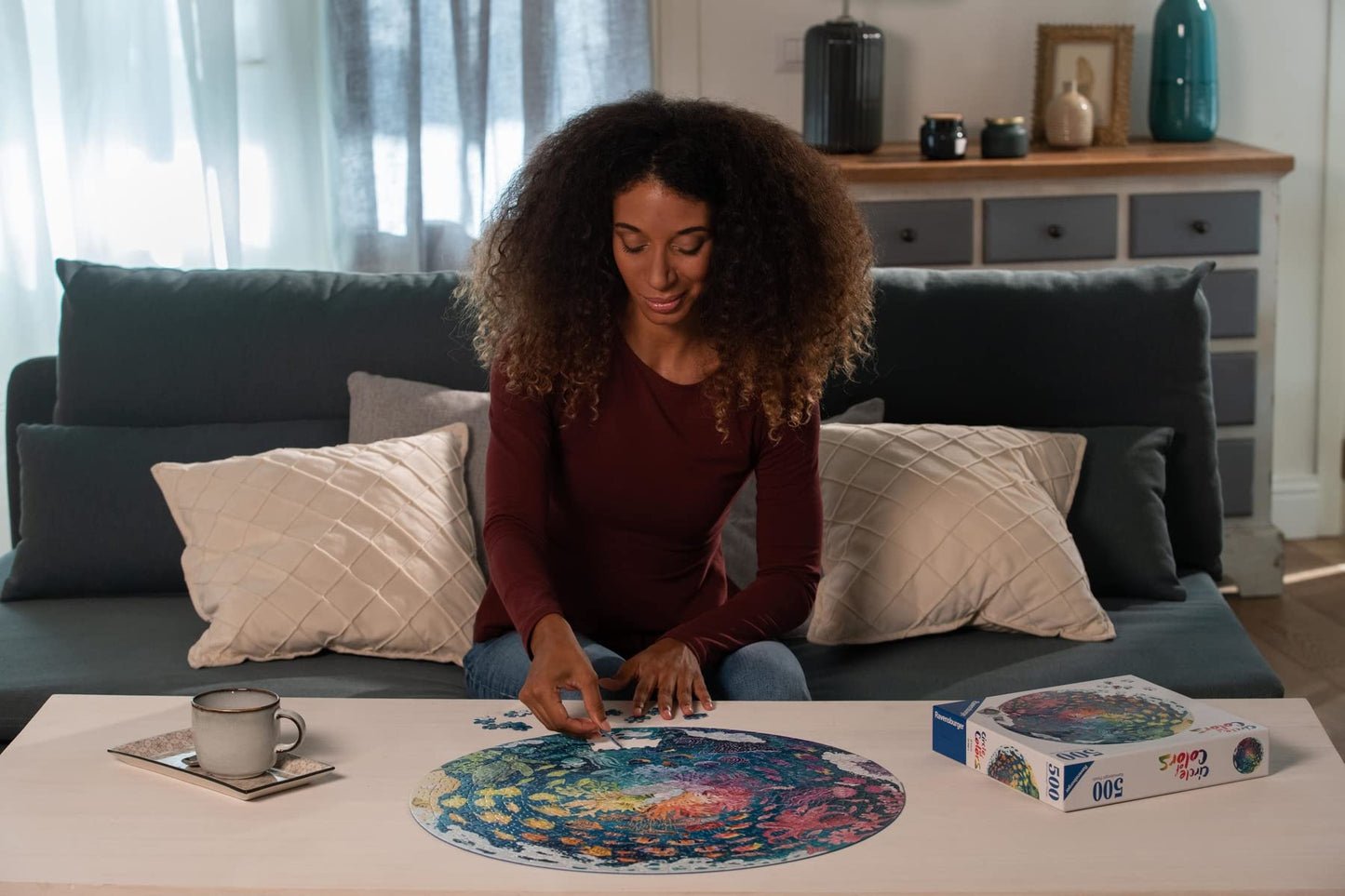Ravensburger - Adult Jigsaw Puzzle - 500 Piece Round Jigsaw Puzzle - Desserts (Circle Of Colors) - Adults And Children From 12 Years Old - Premium Jigsaw Puzzle - 17171