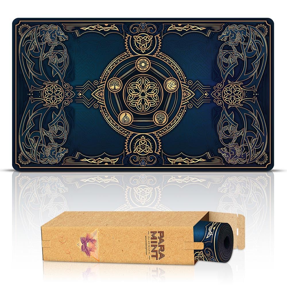 Paramint Royal Dragon Blast (Stitched) - Mtg Playmat - Compatible With Magic The Gathering Playmat - Play Mtg, Yugioh, Tcg - Original Play Mat Art Designs & Accessories