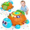 Ussybaby Infant Baby Toys 6 To 12 Months, Musical Turtle Crawling Baby Toys For 12-18 Months, Phone Hand Drum Toy, Baby Toys 7 8