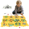 Plastic Dinosaur Puzzles For Kids With A Cute Car, Montessori Toys For 2 3 4 5 6 Year Old Boys, Race Tracks For Kids 3-5, Toddle