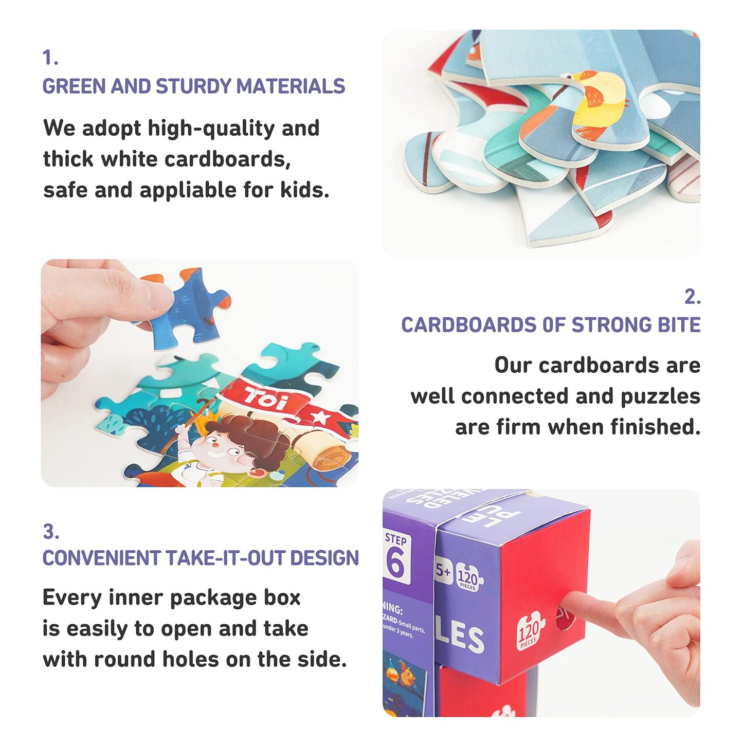 Toi Leveled Puzzles For Kids Aged 5 And Up, Toddler Puzzle Preschool Learning Jigsaw Puzzles, Large Pieces Educational Game For