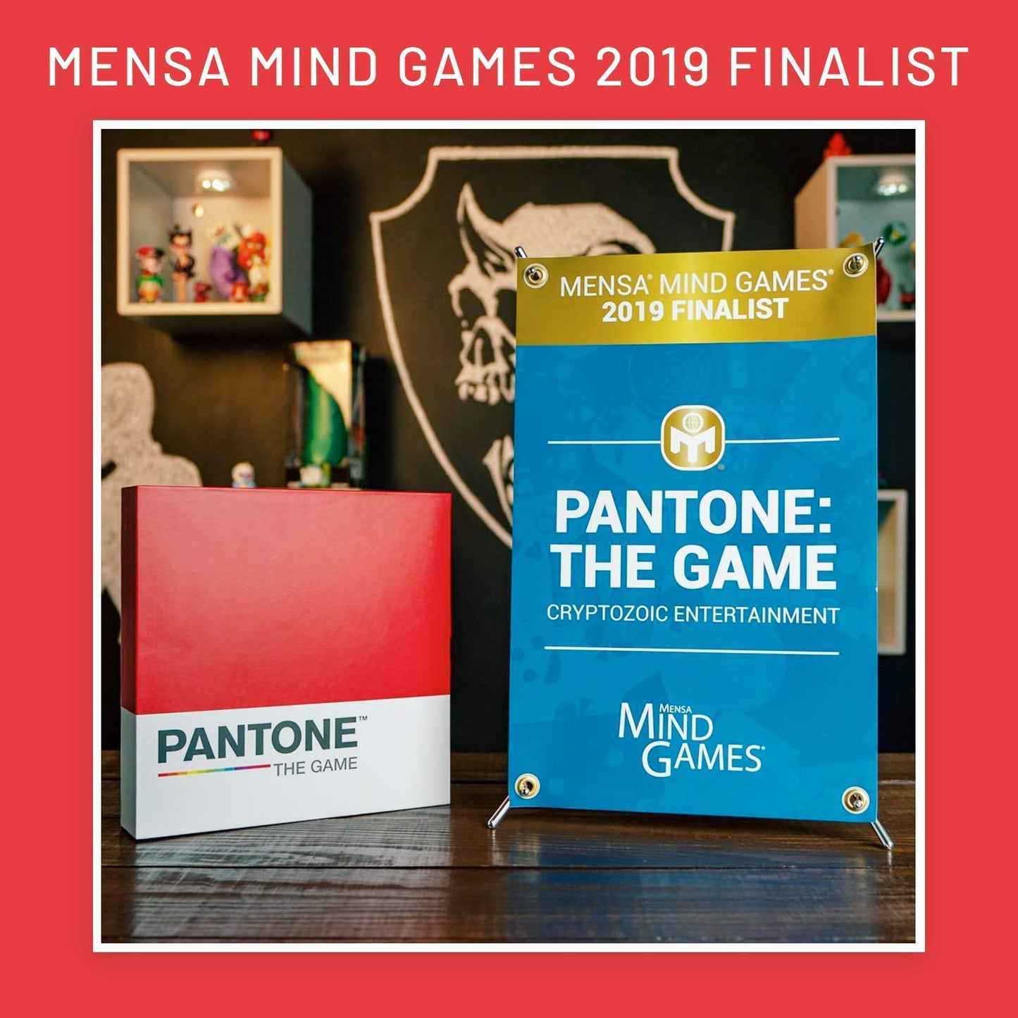 Cryptozoic Entertainment Pantone The Game - Competitive Party Game for Ages 8+ - Cardboard, White/Black/Blue Color Swatches