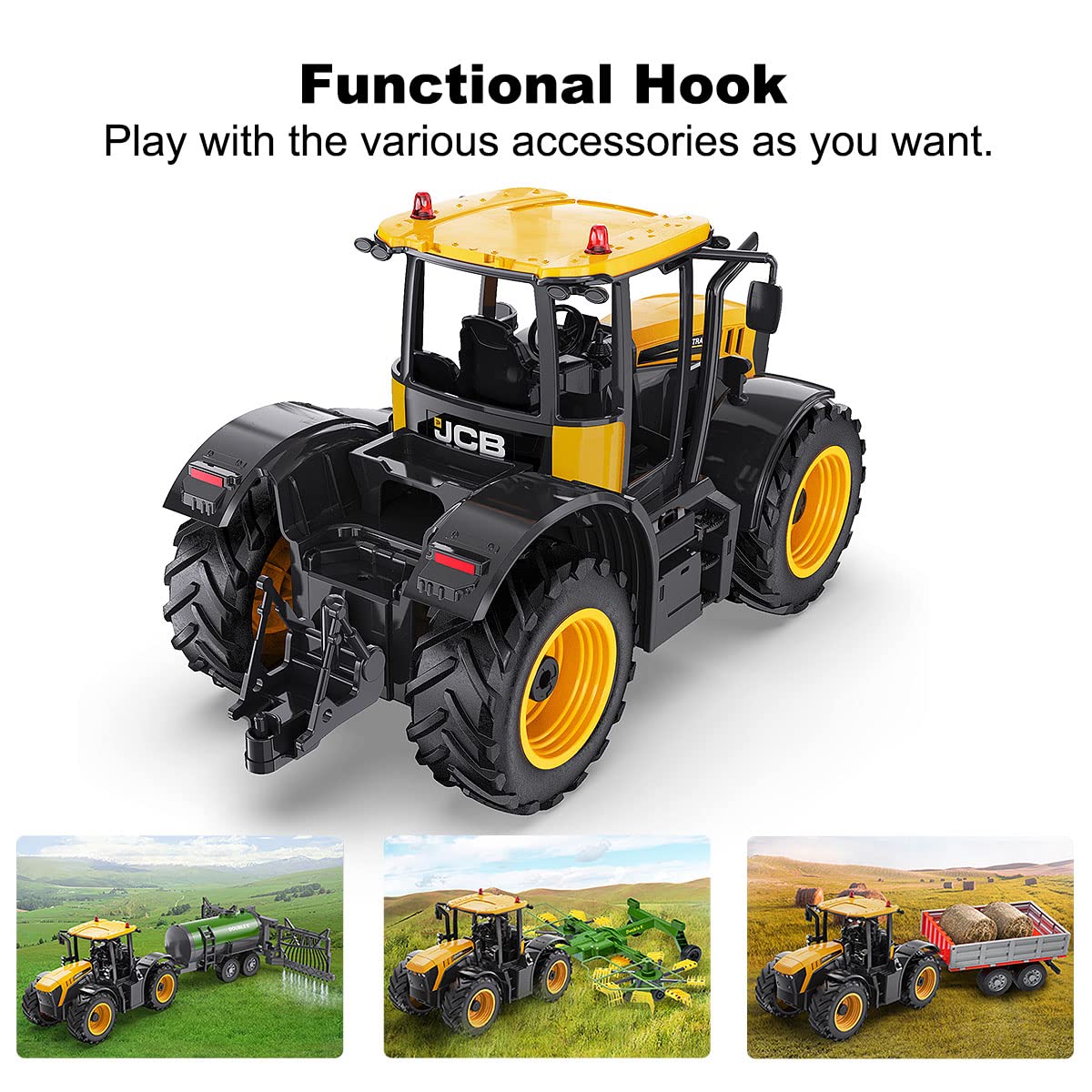 Dollox 1/30 RC School Bus, 2.4G Remote Control School Car 4 Channel City Classic Bus Toy Electronic Vehicles Opening Door for To