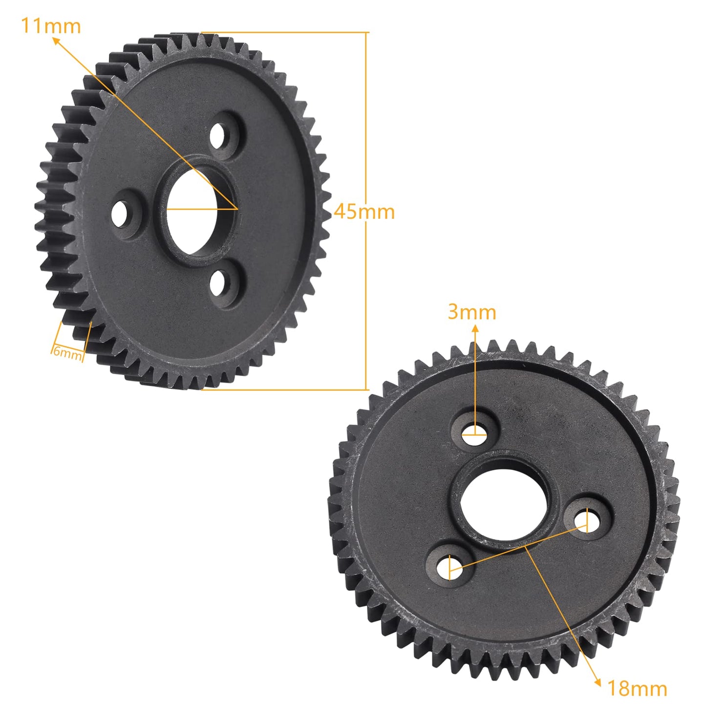Rc Metal Steel 54T 32P Spur Gear With 15T/17T/19T Pinions Gear Set Replace 3956 For Traxxas Slash 4X4 4Wd/2Wd/Vxl Rally/Stampede