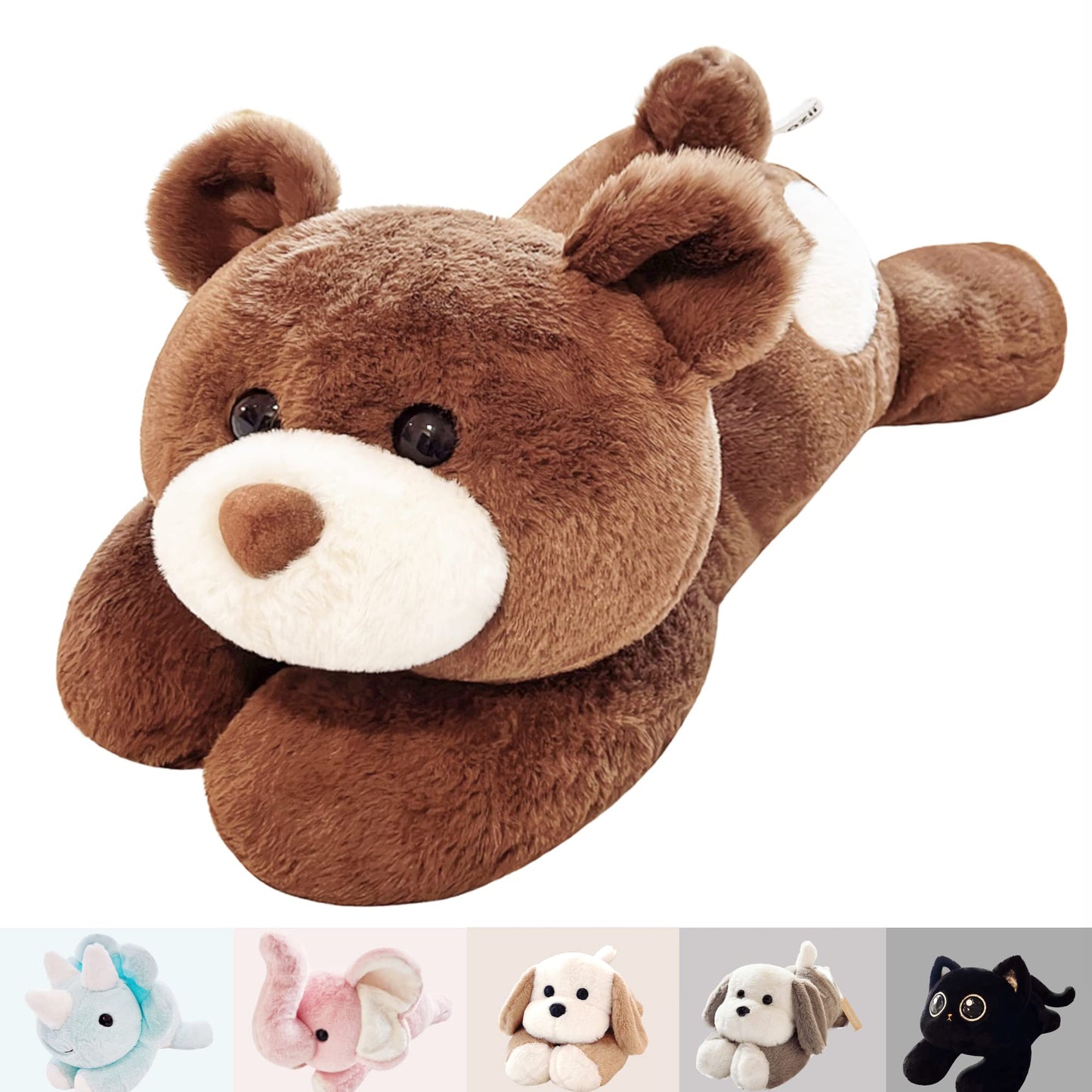 Uoozii 22'' 4 Pounds Teddy Bear Weighted Stuffed Animals With Unscented Microwave Heating Pad Inside, Cute Coolable Heatable We