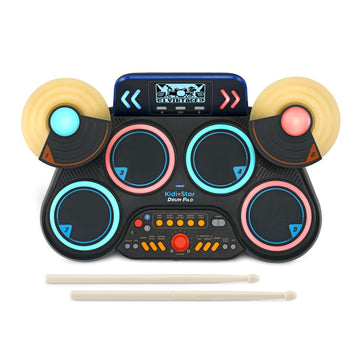 VTech Kidi Star Drum Pad - Black, Plastic Material, Model 80-572600