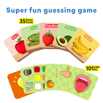 Skillmatics Card Game - Guess In 10 Junior Food We Eat For Kids, Boys, Girls, And Families Who Love Board Games And Educational Toys, Travel Friendly, Gifts For Ages 3, 4, 5, 6