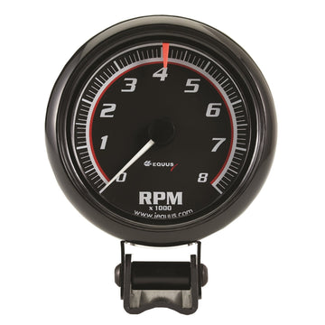 Equus 6088 3-3/8" Black Tachometer - Electrical Gauge for Accurate RPM Measurement