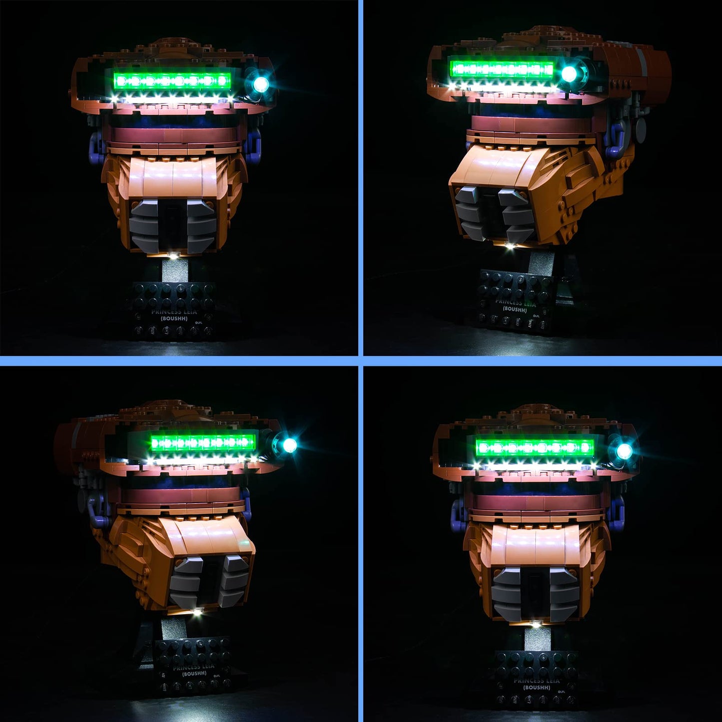 Vonado Led Light Kit Compatible With Lego Princess Leia (Boushh) Helmet 75351, Diy Lights Compatible With Princess Leia Lego Hel