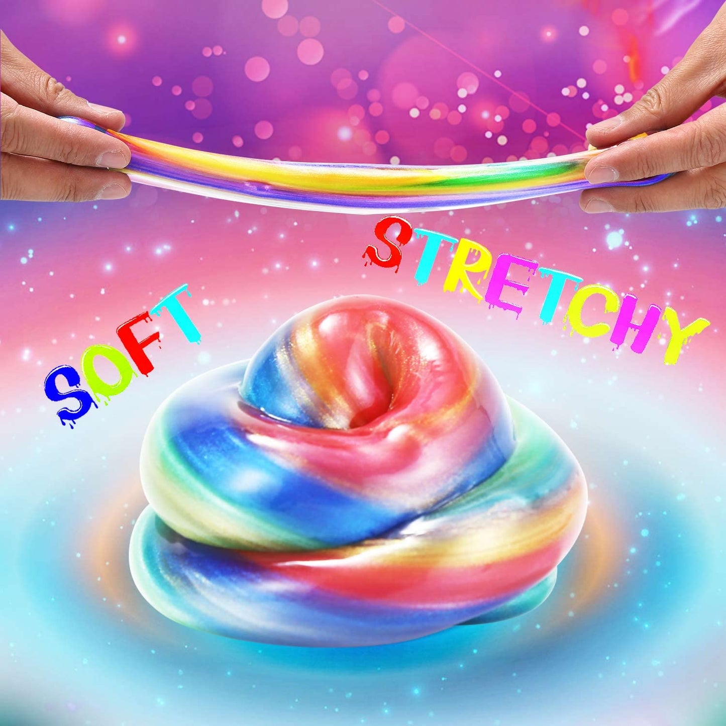Galxslimr Barrel Slime 48 Pack, Mini Galaxy Slime Party Favors For Girls Boys, Super Soft And Stretchy Slime Kit For Kids Valentine, Classroom Prizes, Carnival Prizes, Goodies Bag Stuffer
