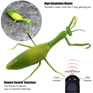 Tipmant Rc Praying Mantis Toy Ir Remote Control Animal Fake Car Vehicle Electric For Kids Birthday