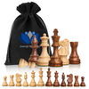Blessings Decor Collector Edition Wooden Chess Pieces Chess Coins Pawns Chessmen Figurine Pieces (Brown & White)